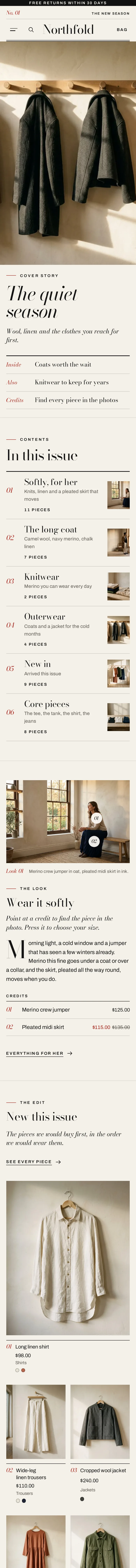 Folimoda home page on a phone